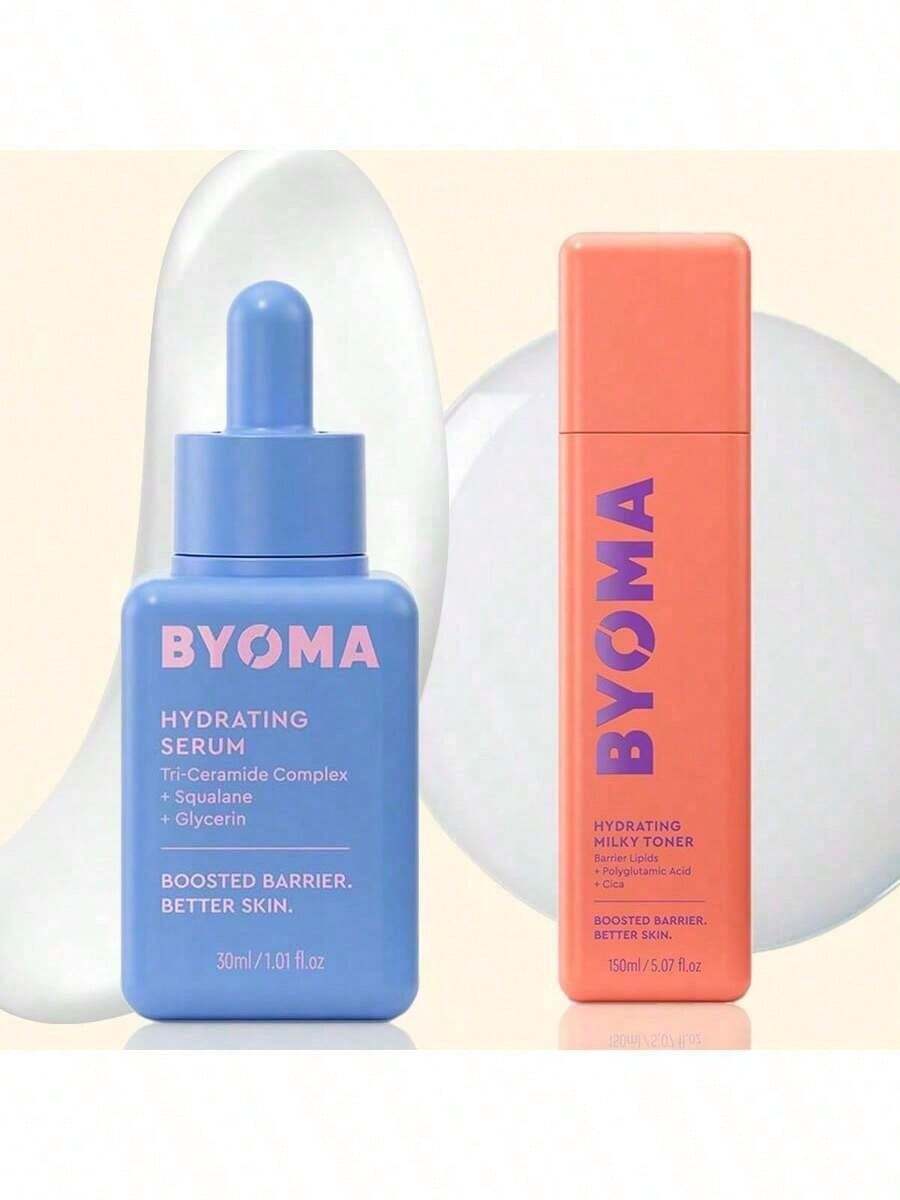 Two Piece Combination Set BYOMA Moisturizing Toner + Squalane Moisturizing Essence - Dew Skincare Products, Facial Care Products,Super Hydrating Toner For Face - Soothes The Skin, Lock In Moisturizing, Reduces Redness - Barrier Repair,Suitable For Women's Bedtime Skincare Use - 5.07 Fl Oz. - 1 cái - Xem 1