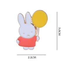 Set de 2 broches con diseño de patrones de dibujos animados de estilo japonés, diseño fresco y lindo, adecuado para varias ocasiones, ligero y de moda, un regalo elegante para amigos y familiares - Multicolor - Ver 2