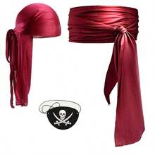 1/3 piezas Diadema de pirata, Cinturón, Parche de ojo de calavera de fieltro para Halloween, Accesorios de disfraz de pirata medieval y renacentista divertidos, Conjunto de accesorios para fiesta de disfraces, Navidad, espectáculo de magia - Multicolor - Ver 6