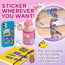 Sticky Rolls Bracelet Kit With Collection Book, 1000 Mini Sticker Set, Wearable & Shareable Sticky Rolls, Kids Beading Set For Bracelet & Necklace Making, 1000+ Designs (8 X Pendant & 10x Drop) - Multicolor - View 9