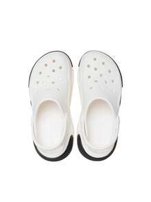 Crocs Hollow Out Clogs Bubble Crush - Casual Everyday Versatile Thick-Sole Comfortable Clogs - WHITE / BLACK - View 5