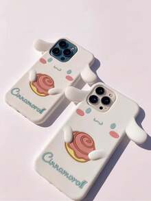 SANRIO 超萌卡通兔子旋律硅胶手机壳 - 适用于苹果 17 Pro Max/16/15 Pro Max/14/13/12/11/XS Max/7/6/5SE - 白色 - 查看 4