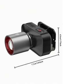 2/1pc Type-C Rechargeable Clip-On Headlamp, Ultra-Bright LED Headlamp, With 3 Lighting Modes, No Need To Hold It, Waterproof, Suitable For Night Fishing, Camping, Hiking And Outdoor Activities - Aluminium Alloy - View 11