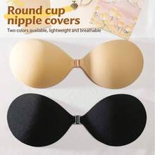 Seamless Silicone Bra Wireless Invisible Supportive Bra Breathable Sexy Deep V Lift Bra, Reusable For Small Bust - Round Cup - View 3