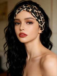 Adjustable Headband Wig - Short Wavy Shoulder Length Curly Synthetic Fiber, Non-Adhesive Comfortable For Daily Wear & Party, Heat Resistant Basic Style For Women - Multicolor - View 3