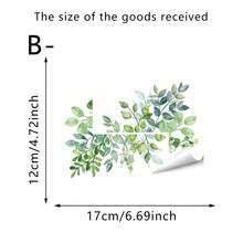 1/5Pcs Watercolor Green Leaf Switch Stickers, Self-Adhesive Removable Decals, Fresh Green Leaf Print, For Switch & Socket, Christmas Decorations - Flower-shaped Switch Stickers - View 14