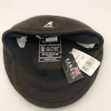 KANGOL Kangaroo Brand Baseball Cap Model 504 With Embroidered Logo Made Of Wool Fedora Hat, Fashionable And Versatile Accessory. HLJ8 - 軍綠色白標(長方形鋼印) - 查看 13