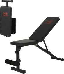 Banca de Pesas Profesional 300 kg – 3 Niveles (Plano, Inclinado, Declinado) + Soporte para Piernas – Estructura de Acero Reforzado, para Press Banca y Abdominales - Maryland - Ver 3