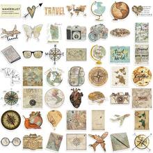 50PCS New Travel Clock Map Graffiti Stickers For Bicycle Hand Account Pencil Case Decals Scrapbook Supplies Scrapbooking - 50 PCS - View 4