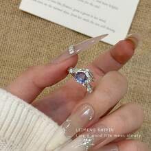 Lover In Deep Space Anime Game Merchandise Qi Yu Sea Covenant Ring For Women Minimalist Fashionable Unique Dainty Index Finger Ring   Style Jewelry Gift For Fans - JZ0094 - View 6