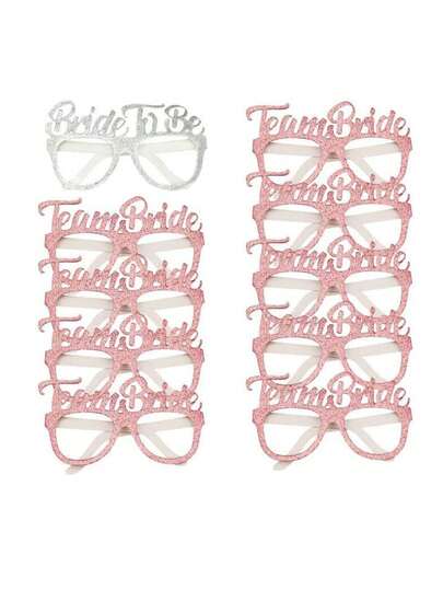 10pcs/7pcs Rose Gold Bride Party Glasses, Bridal Gift Party Photo Props, Shiny Rose Gold Bride Tribe Glasses, "Bride Tribe" Glasses, Bachelorette Party Accessories, Bachelorette Party Photo Props, Bridal Party Decorations, Bridal Shower Decorations