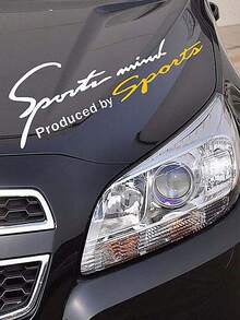 1pc Car Modification Sticker, Eyebrow Decal, Reflective Personalized Engine Hood Sticker, SPORT Racing Car Decal - Multicolor - View 4