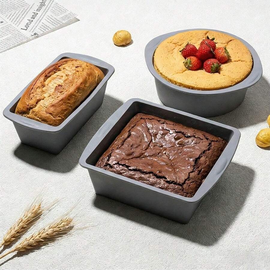 Khuôn nướng silicon - Bộ khuôn làm bánh cupcake chống dính, khuôn bánh tái sử dụng được trong lò nướng và lò vi sóng, dễ lấy bánh ra, dụng cụ làm bánh gấp gọn, quà tặng lý tưởng cho người làm bánh. - Nhiều màu - Xem 1