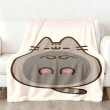 1pc P-Pusheens Cartoon Cat Plush Fleece Blanket - Soft All-Season Throw With Playful Cat & Heart Print, Multi-Use For Sofa, Bed, Office, Outdoor - Machine Washable, Perfect Gift For Friends & Family, Cute Blanket, Cozy Home, A Cozy Throw Blanket And Tapestry For Bedroom Decor. Soft Flannel Home Decor With Cross-Stitch Style, Perfect As Mothers Day Gift Or Teacher Appreciation Gifts. Ultra-Soft 280GSM Flannel For Couch, Bed, Dorm. Sizes 30x40 To 60x80. - Nhiều màu 10 - Xem 6