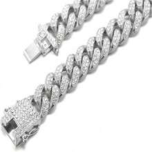 2pcs Pet Necklace, Zinc Alloy Material, Rhombus Cuban Chain Sturdy And Durable, Inlaid With Rhinestones, Adjustable Design For Easy Wearing, Fashionable Collar Suitable For Cats And Dogs, Very Stylish For Daily Outings - Multicolor - View 5