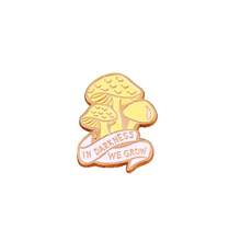 Broche de diseño de nicho con diseño de hongo de dibujos animados, insignia de metal lujosa y versátil, accesorio de ropa único - Multicolor - Ver 7