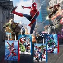 Marvel 12 chiếc túi giấy Kraft đựng quà tặng sinh nhật chủ đề Captain Avengers. - Nhiều màu - Xem 2