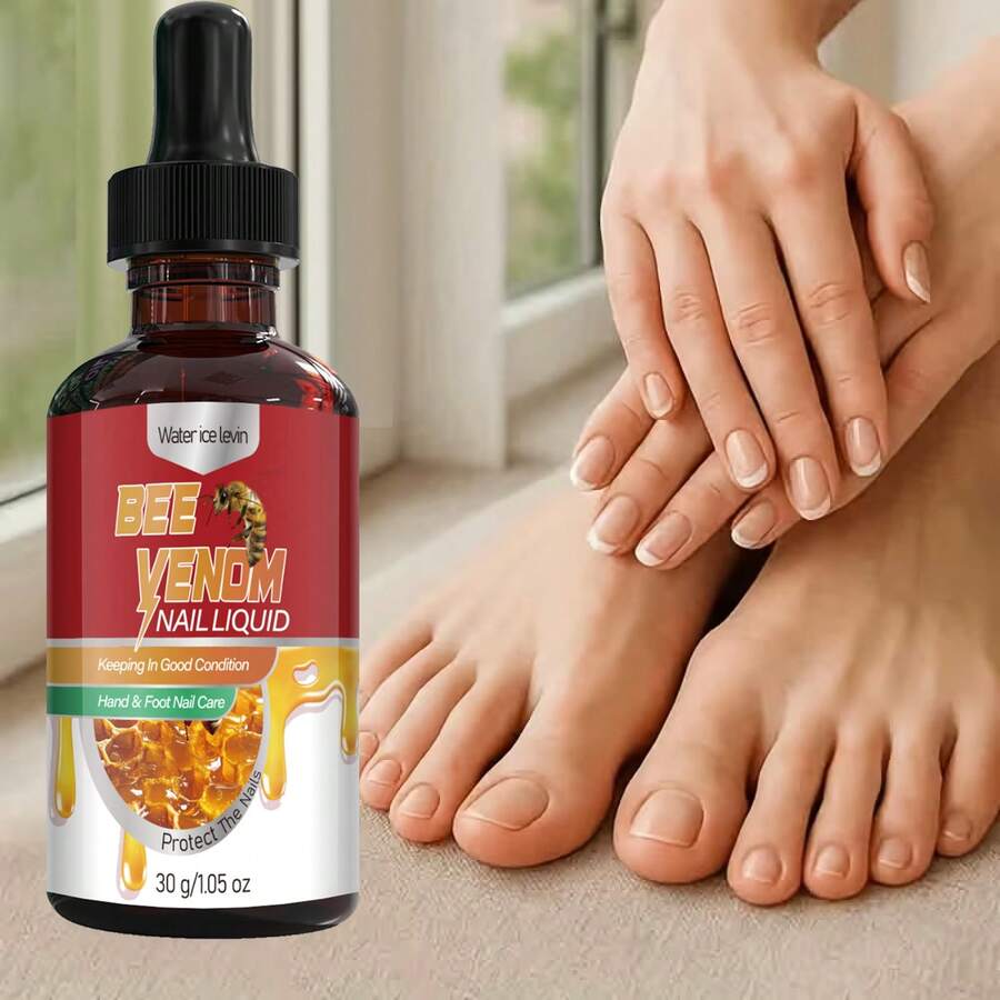 蜂毒強力趾甲精華,含蜂毒、維生素C與玻尿酸 | 適用於所有甲型,硬化指甲、改善指甲外觀、強化並硬化趾甲,趾甲與指甲護理方案,方便攜帶 - 1PC - 查看 1
