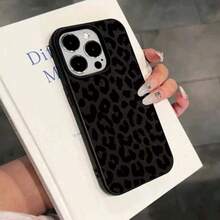 Cheetah,Leopard Print Cheetah,Leopard Print Stylish Black Leopard Print Phone Case Suitable Compatible With Iphone 17 16 15 14 13 12 11 Pro Max XS XR X,Full-Coverage TPU Shockproof Protective Cover - 型號1(1台) - 查看 3