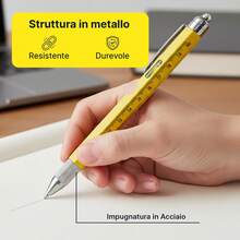 Avilia Penna Multifunzione 8 in 1 con Clip, Stilo Touch, Livella e Luce LED - A - Visualizzare 5