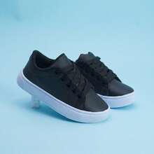COMBO 2 Boys' Durable Sneakers | Lightweight And Soft, Made For Your Son, Sizes 25 To 36 | TAKE ADVANTAGE NOW! - 黑色 + 黑色 - 查看 4