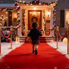 Red Carpet Runner 3x10 Feet Extra Thick 450 GSM Aisle Runner Rug Non Slip 480 GSM TPR Rubber Backed Event Carpet Runner For Wedding Party Prom  Runway VIP Entrance - 鮮紅色 - 查看 4