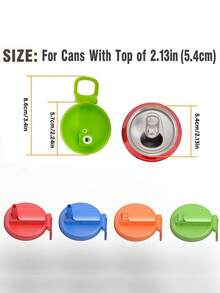 1pc Reusable Soda Can Lid With Silicone Straw - Ideal For Canned Beverages, Beer, And Juice - Multicolor - View 3
