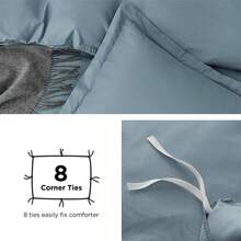 Bedsure Mother's Day Duvet Cover 2/3 Pieces - Soft Double Brushed Polyester Microfiber Duvet Cover With Zipper Closure, Duvet Cover Set Includes 1 Duvet Cover & 1/2 Pillow Shams, NO Comforter, For Spring Decor, Room Decor, Home Decor, Mothers Day Gift - 霧霾藍 - 查看 4