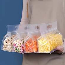 20 túi zip hình bát giác tự đứng, có thể đóng mở lại, túi nhựa dày trong suốt, thích hợp để đựng đồ ăn nhẹ, nấm, mì ống và các vật dụng nhỏ - Đa năng, tiện dụng, không cần điện. - Nhiều màu - Xem 7