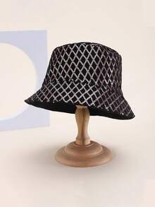 1 pieza Sombrero de cubo con lentejuelas en forma de diamante, plegable, ligero, de moda para todas las estaciones, vestidos de fiesta, viajes, oficina, regalo de boda, playa, festival - multicolor - Ver 15