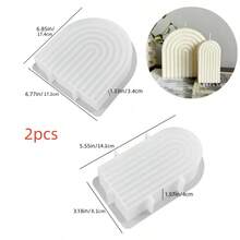 2个硅胶蜡烛模具，拱形彩虹桥蜡烛浇铸模具，大型3D硅胶蜡烛制作套装，适合DIY手工制作，无需电源 - 矽膠模具 - 查看 9
