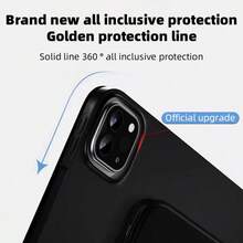 Ốp lưng gấp ba, tương thích với iPad thế hệ 11, ốp A16, khung gấp ba bằng TPU mềm mại, chống mài mòn và chống rơi, chức năng ngủ/thức, đơn giản, tiện dụng cho công việc, kinh doanh, cổ điển. Tương thích với iPad thế hệ 10, ốp bảo vệ tương thích với iPad thế hệ 9 10.2 inch. - màu đen - Xem 8
