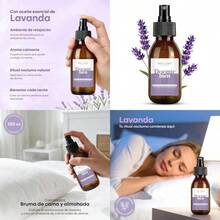 Bruma para Almohada y Cama Aroma Lavanda 120 ml Spray Aromático con Extractos Naturales para Recámara Sábanas y Textiles Pillow Mist - Lavanda - Ver 1