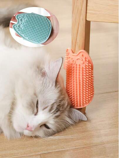 Bộ 1/3 chiếc bàn chải massage đa năng cho mèo, dụng cụ tắm và chải chuốt cho chó mèo, dụng cụ cào chân bằng cao su mềm, thẻ treo cho mèo, bàn chải tắm đa năng cho mèo, dụng cụ tự giải trí, dụng cụ cào móng.