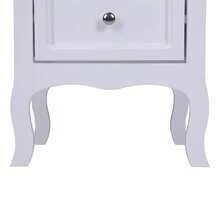 [Old Code:28731413]Country Style Two-Tier Night Table Large Size White - White - View 7