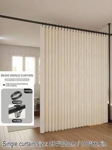 1pc Foldable Window Curtain Partition, Multi-Season Decorative Hanging Cloth, Suitable For Rental Bedroom Divider, High-End Quality, Applicable For Living Room, Bedroom Curtains And Other Scenarios - A - View 8