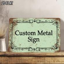 2D Flat - Customized Retro Style Decorative Sign, Size 30X20cm, Customizable Text, Aluminum Material Suitable For Various Decor Styles, Great For Wall Decor And Slogan Display - Multicolor - View 17