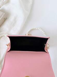 Túi vuông nhỏ kiểu ombre cầu vồng nơ, túi đeo chéo dây ngọc trai, ví đựng tiền xu phong cách cô gái ngọt ngào. - Nhiều màu - Xem 10