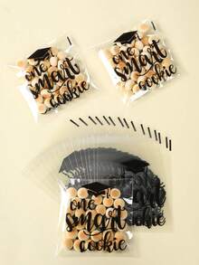 1-100 piezas Bolsas de regalo de graduación, bolsas de empaque de regalo con patrón de gorro de graduación transparente, bolsas de recuerdos para fiesta de graduación, felicitaciones graduación 2026, bolsas para hornear galletas de graduación, bolsas de postres de graduación, suministros de empaque DIY de graduación - multicolor - Ver 8