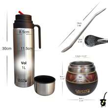 SMALL Stainless Steel Thermal Yerba Mate Set Cup, Bombilla, Flask Pico Cebador - 彩色 - 查看 4