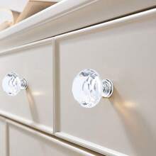 Bộ 10 núm tay nắm ngăn kéo lớn hình kim cương bằng acrylic 30mm kèm ốc vít. - Kích thước lớn 30mm - Xem 6