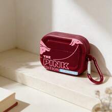 Slogan Burgundy Graffiti Protective Case Compatible With Apple Charging Case, Scratch-Resistant And Shockproof - Burgundy Graffiti - View 11