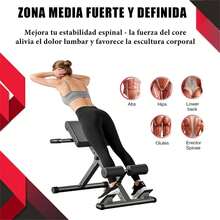 Silla Romana de Hiperextensión Ajustable, Banco de Hiperextension Multifuncional para Casa, Gimnasio Entrenador para Espalda, Abdominales, Lumbares y Glúteos, Plegable Silla Romana - 1 - Ver 2