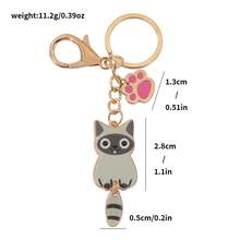 Cat Keychain, Cute Cats Charms, Enamel Alloy Metal Kawaii Cat Key Chains, Kitty Keyring,The Perfect Combination Of Cat Claws And Wagging Tails, Cats Accessories For Women Car Keys Purse. - Color - View 15
