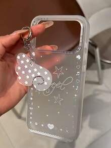 Millennium Style Star & Music Note Phone Case Compatible With Apple 16/17 Pro Max/ 15 Pro, Full Coverage Anti-Drop Protective Cover For Women, 14/13 - White - View 3