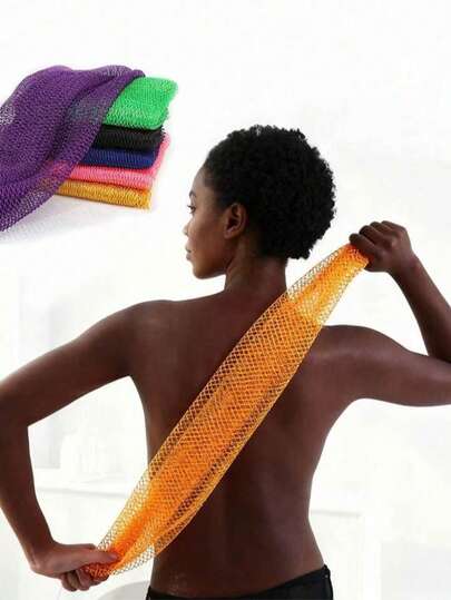 1pc African Loofah Sponge - Multi-Color Mesh Bath Brush, Deep Cleansing, Leaves Skin Smooth And Refined, Ideal For Bathing. Suitable For Weddings, Mother's Birthday, Beach Trips, And Celebrations. An Ideal Gift For Women, Mothers, Teachers, Friends, Bridesmaids, Students, Back-To-School And Summer Seasons. Minimalist Yet Beautiful, Fashionable And Elegant.