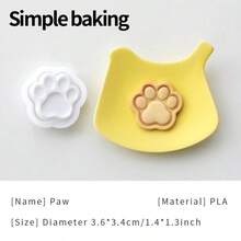 O formă de tăietor de biscuiți drăguță cu model de câine, o formă de biscuiți pentru părinți și copii, provizii pentru prânz pentru sezonul școlar, ștampile pentru biscuiți cu diverse modele de desene animate cu câini, lăbuțe mici și oase mici și o formă de desert, potrivită pentru prepararea de mici gustări ca daruri. - Vizualizare 25