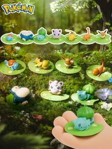 pokemon 宝可梦可爱草坪摆件，官方授权宝可梦玩偶动漫手办收藏，伊布、小火龙、杰尼龟、胖丁，模型玩具，非常适合桌面和汽车装饰，适合作为派对礼物送给朋友，也是生日和节日的绝佳礼物。 - 彩色 - 查看 2