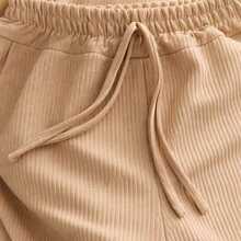 Women's Wide-Leg Pants, High Waist, Polyester, Drawstring, Suitable For Holidays, Evenings, School, Vacations, Home, Daily Wear, Office, All Year Round. - Màu be - Xem 2