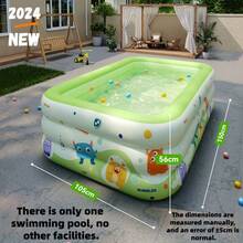1pc Large Durable PVC Foldable Inflatable Swimming Pool - Universal Size, Foldable & Portable, Outdoor Recreation, No Electricity Needed, Foldable & Storable, Suitable For Beach, Camping, Backyard, Family Outdoor Swimming Pool, Giant Inflatable Pool/Home Inflatable Pool/Backyard Inflatable Pool - A - View 13